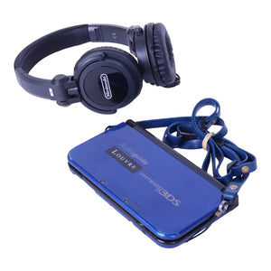 New 3DS XL - Louvre Audioguide Blauw met Hoofdtelefoon en Draagriem