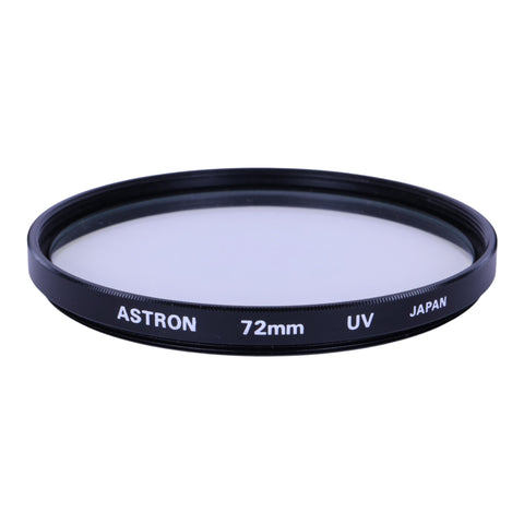Astron UV-filter 72mm, zwarte vatting met opdruk Astron 72mm UV Japan
