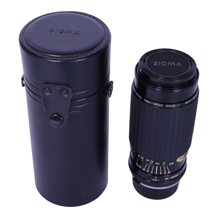 Sigma-High-Speed Zoom Multi-Coated 80-200mm f/3.5-4 Telezoom Lens voor Olympus OM Mount-tweedehands