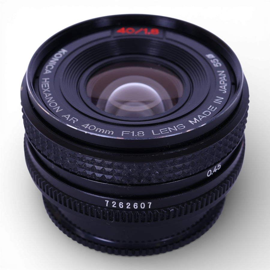 Konica-Hexanon AR 40mm f/1.8 Pancake Objectief voor Konica AR-vatting-tweedehands