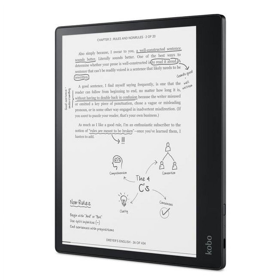 Kobo Elipsa - eReader - 10.3 inch - 32GB - Zwart (Incl. Stylus) (In doos)