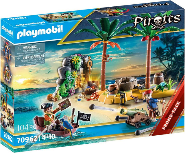 Playmobil 70962 Pirates Piratenschateiland met Skelet, doos voorkant met opdruk Promo-Pack
