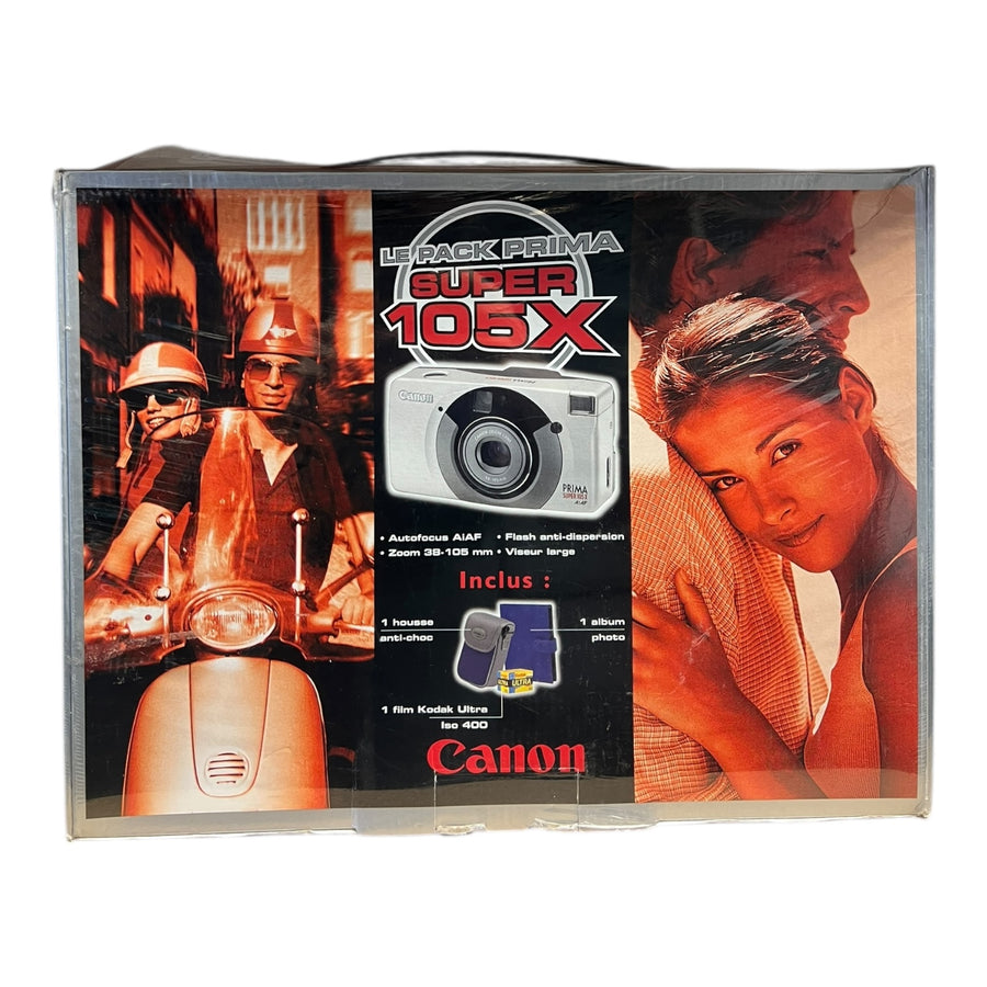 Canon-Prima Super 105X 35mm Zoom Point and Shoot Film Camera Pack (Nieuw)