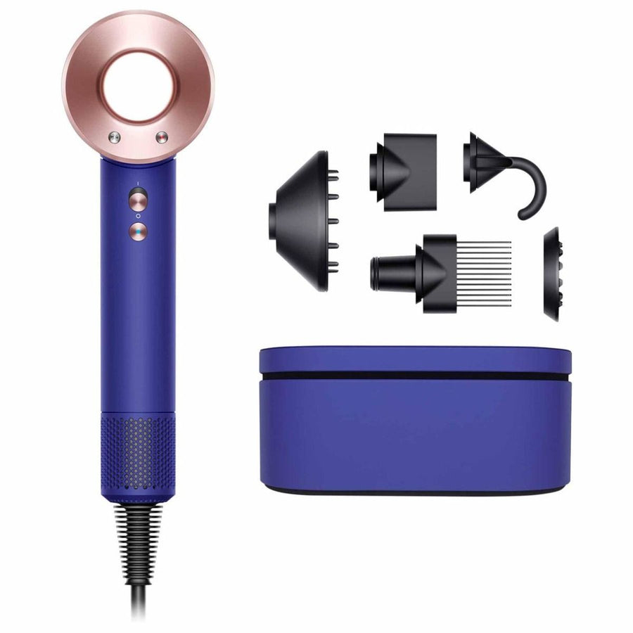 Dyson-Supersonic Föhn Haardroger - HD07 - Vinca Blue/Rose (Incl. Case + 5 Opzetstukken)-tweedehands