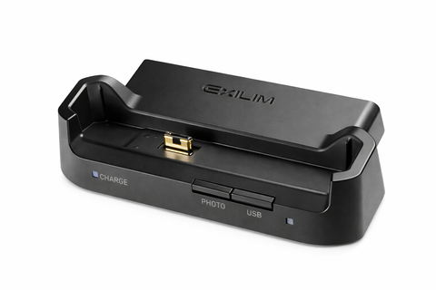 Casio Exilim USB cradle CA-34 voor EX-S770 en EX-S770D, zwart laadstation met PHOTO- en USB-knop, tweedehands