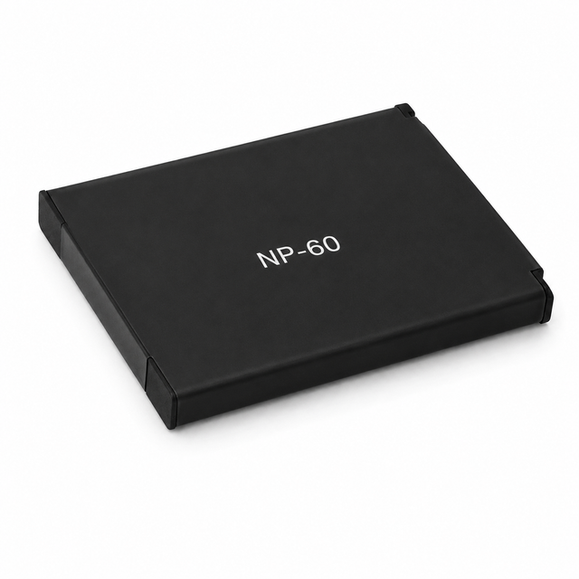Accu voor Casio NP-60, Exilim EX-Z en EX-S-serie, zwarte vervangende accu met opdruk NP-60