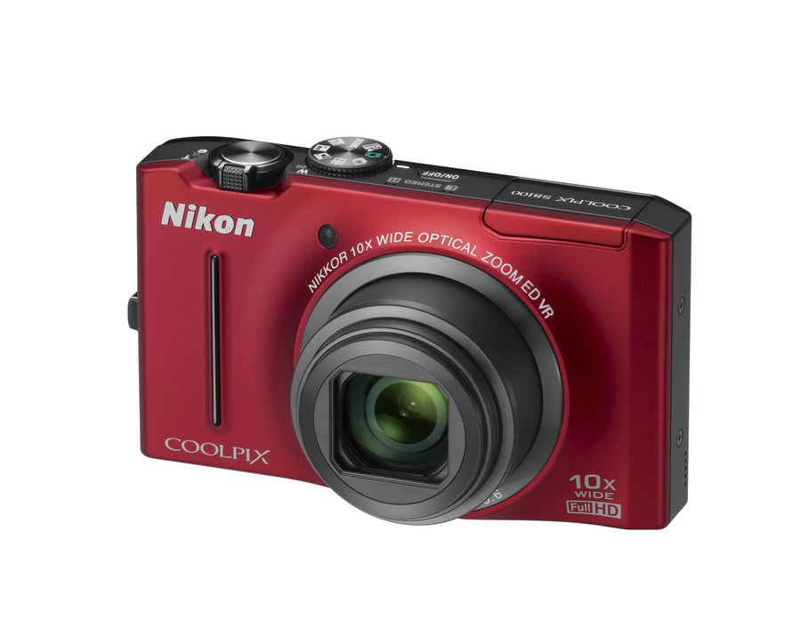 Nikon-Coolpix S8100 Digitale Compact Camera - Rood-tweedehands