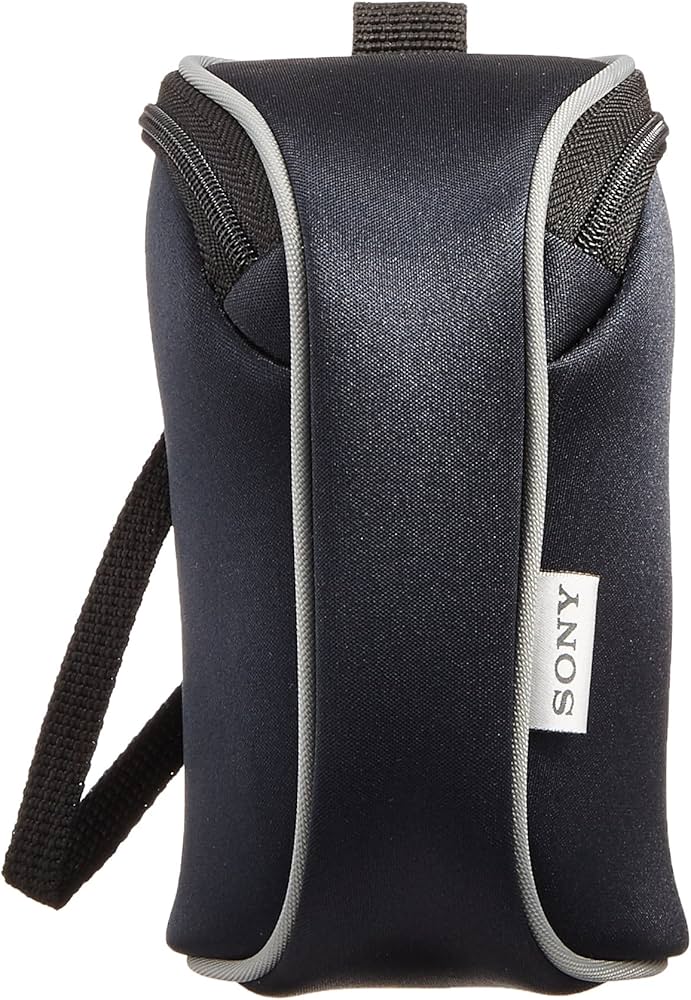 Sony LCS-BBD draagtas voor Sony Handycam camcorder, zwart met grijze bies en polslus, voorkant, tweedehands