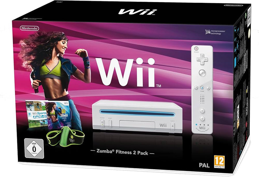 Wii Console - Wit + Zumba Fitness 2 bundel (in doos)