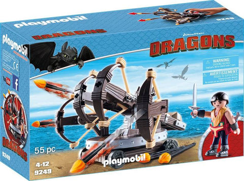 Playmobil Dragons Eret met Vier-Schots Vuurballista - 9249 (Nieuw)