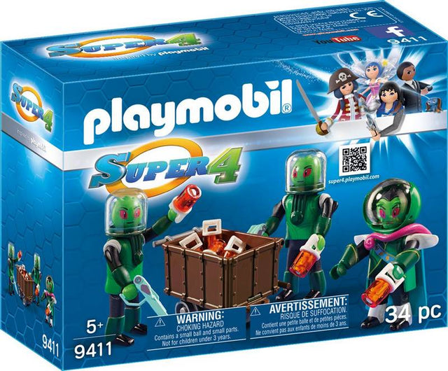 Playmobil Super 4 Sykronian Buitenaardse Wezens 9411, doos voorkant