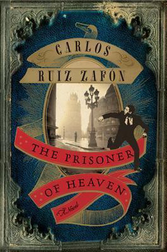 The Prisoner of Heaven, Carlos Ruiz Zafón, Engelstalige roman, blauwe omslag met een man bij een straatlantaarn, tweedehands