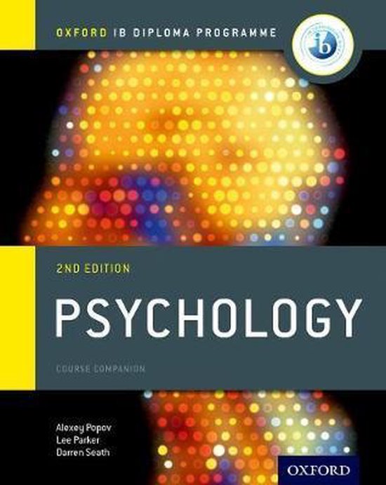 Psychology Course Companion, Alexey Popov, 2nd Edition, donkere omslag met gekleurde lichtpunten, tweedehands