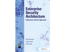 Enterprise Security Architecture, A Business-Driven Approach, John Sherwood, lichtblauwe omslag met een patroon, tweedehands