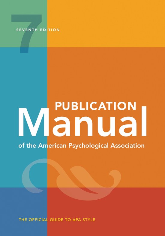 Publication Manual of the American Psychological Association, zevende editie, APA-stijlgids, boekomslag voorkant, tweedehands