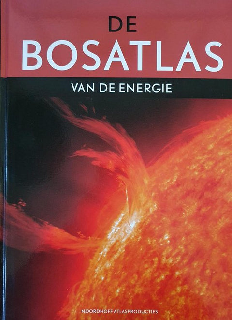 De Bosatlas van de energie, rode omslag met een zonnevlam, tweedehands