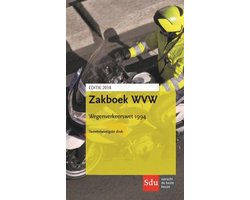 Zakboek WVW, Wegenverkeerswet 1994, A.C. van der Pluijm, editie 2018, omslag met een motorrijder, tweedehands