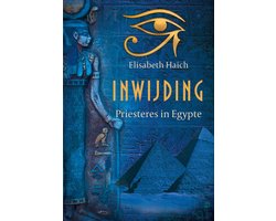 Inwijding priesteres in Egypte, Elisabeth Haich, blauwe boekomslag voorkant met oog van Horus en piramides, tweedehands