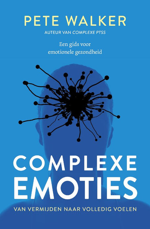 Complexe emoties, Pete Walker, blauwe omslag met een hoofd en een zwarte inktvlek, tweedehands