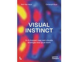 Visual Instinct, Nick Van Heck en Christoph Ruys, omslag met felle vlekken in rood, blauw en geel, tweedehands