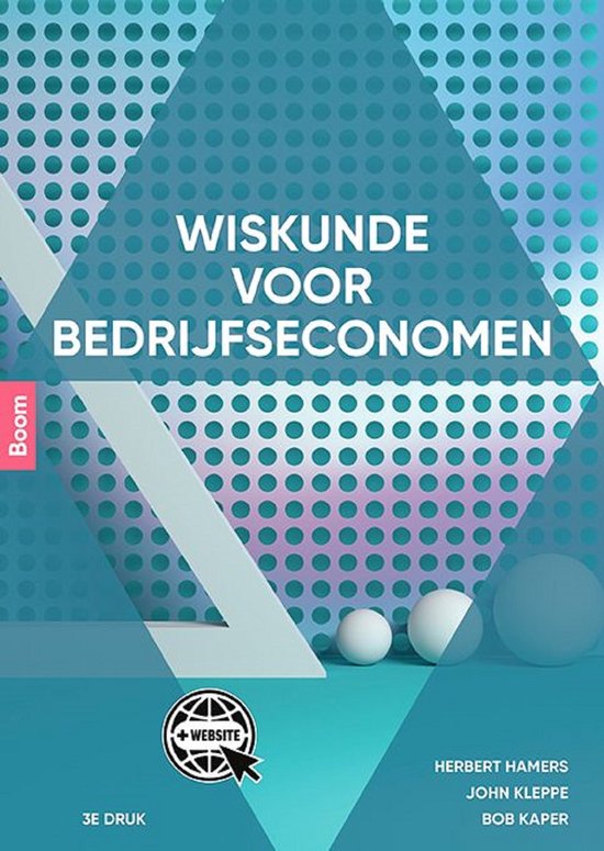 Wiskunde voor bedrijfseconomen, Herbert Hamers, boekomslag voorkant, tweedehands