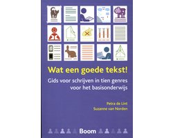 Wat een goede tekst, Petra de Lint en Suzanne van Norden, paarse omslag met een raster van pictogrammen, tweedehands