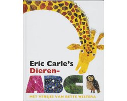Eric Carle's Dieren-ABC, Eric Carle, met versjes van Bette Westera, witte omslag met een giraf en een uil, tweedehands