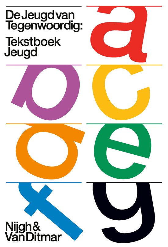 Tekstboek Jeugd, De Jeugd van Tegenwoordig, witte omslag met grote gekleurde letters, tweedehands