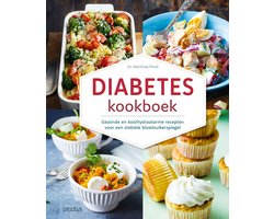 Diabetes kookboek, Matthias Riedl, omslag met diverse gerechten en cupcakes, tweedehands