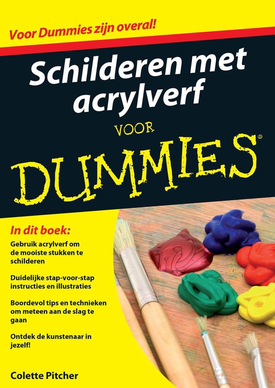 Schilderen met acrylverf voor Dummies, Colette Pitcher, boekomslag voorkant, tweedehands