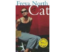 Cat, Freya North, rode omslag met een zittende vrouw met zonnebril, tweedehands