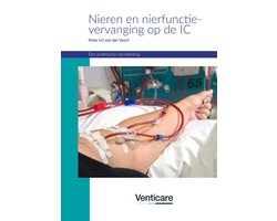 Nieren en nierfunctievervanging op de IC, Peter HJ van der Voort, omslag met een arm aan medische slangen, tweedehands