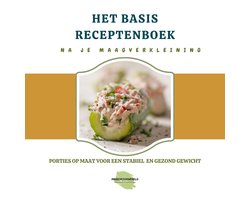 Het basisreceptenboek na je maagverkleining, Marie-Josee Koks, witte omslag met een gevulde komkommer, tweedehands