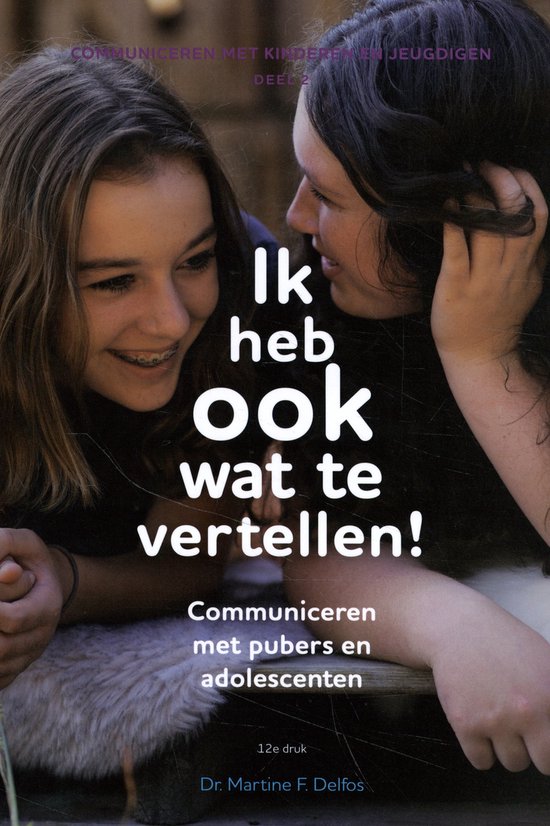 Ik heb ook wat te vertellen!, Martine Delfos, boekomslag voorkant, tweedehands