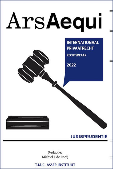 Ars Aequi Jurisprudentie Internationaal privaatrecht 2022, Michiel J. de Rooij, omslag met een rechtershamer, tweedehands