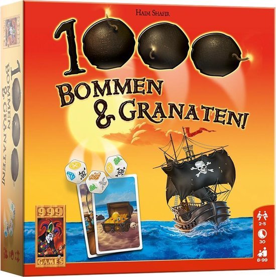 999 Games 1000 Bommen & Granaten! Dobbelspel / Kaartspel (Nieuw)