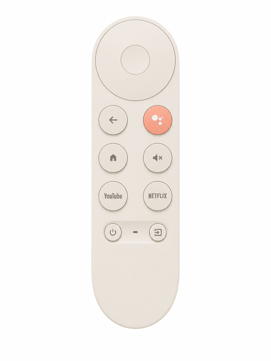 Google Chromecast with Google TV voice remote G9N9N - roze
