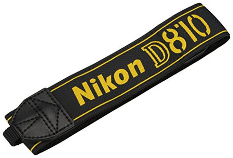 Nikon AN-DC12 camerariem voor de D810, zwart met gele opdruk Nikon D810