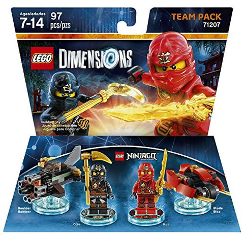 71207 Team Pack (Kai + Blade Bike, Cole + Boulder Bomber)