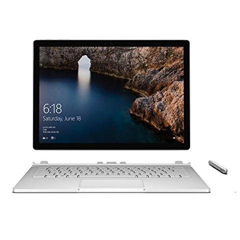 Microsoft Surface Book 13,5 inch, Intel Core i7, 16GB RAM, 512GB SSD, zilver, geopend met pen