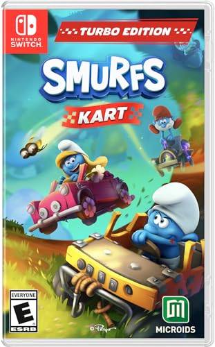 Nintendo Switch Smurfs Kart: Turbo Edition, doos voorkant, tweedehands