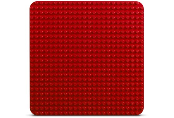 LEGO DUPLO 2598 grote bouwplaat 24x24 noppen, rood, bovenaanzicht, tweedehands