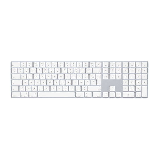 Apple Magic Keyboard met numeriek toetsenblok, zilver, Franse AZERTY-indeling, bovenaanzicht