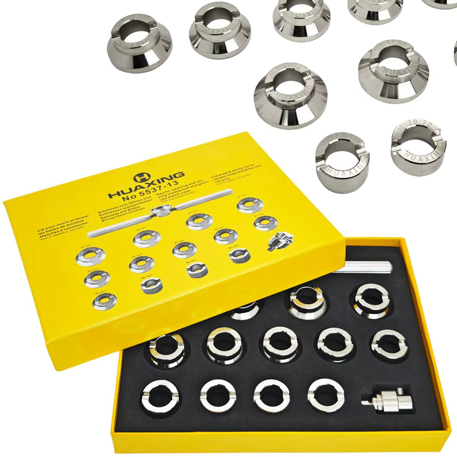 Huaxing-Horloge Kastopener / Case Back Opener 5537-13 voor Rolex en Tudor (13 Maten) (Nieuw)