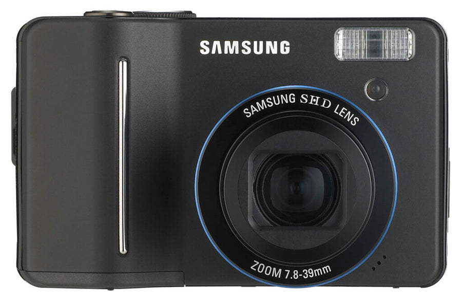 Samsung Digimax S1050 digitale compactcamera, zwart, voorkant, tweedehands
