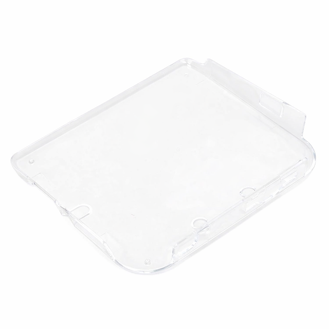 Crystal case voor Nintendo 2DS, doorzichtig, harde beschermschaal schuin van boven