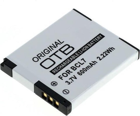 Accu voor Panasonic DMW-BCL7, Lumix DMC-SZ, FS en XS-serie, witte vervangende accu met opdruk For BCL7