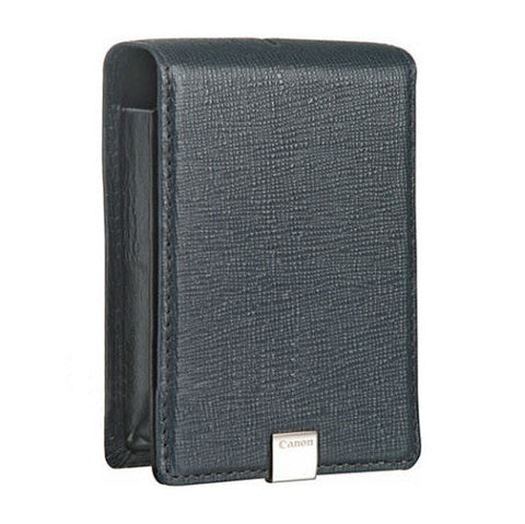 Canon PSC-1000 leren camera case voor PowerShot SD-modellen, grijs, voorkant met Canon-sluiting, tweedehands