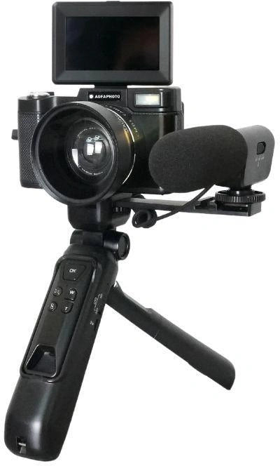 AgfaPhoto-Realishot VLG-4K + Powerbank tripod + Remote control + Mic + Micro SD 32Gb (Nieuw)