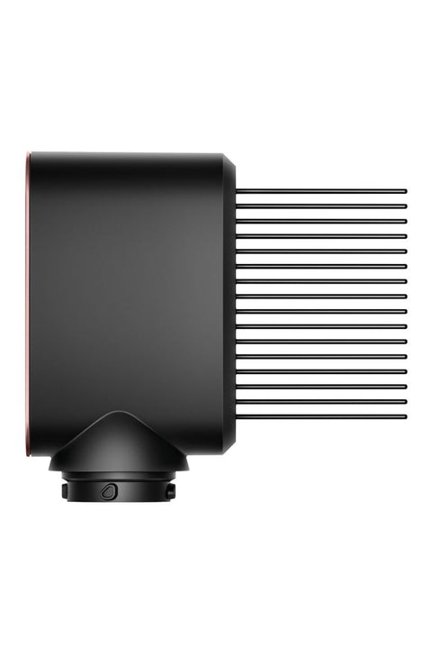 Dyson Airwrap i.d. Wide-tooth Comb Coily Jasper Plum, zijkant met lange tanden, tweedehands
